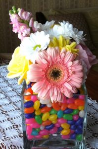 An Easter-themed floral arrangement | flourishandknot.com