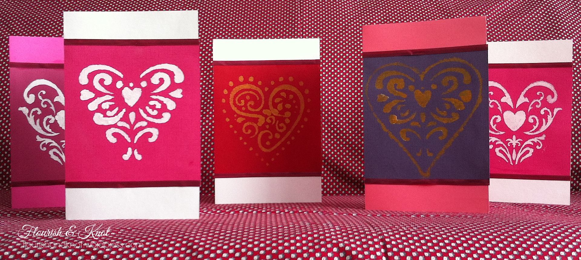 Make your own stencilled Valentine's Day cards | flourishandknot.com