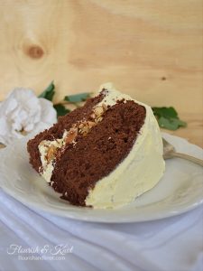 Chocolate Domingo Cake with Vanilla Buttercream and Almond Praline | by flourishandknot.com