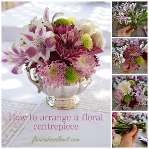 How to arrange a centrepiece - no experience required! | flourishandknot.com