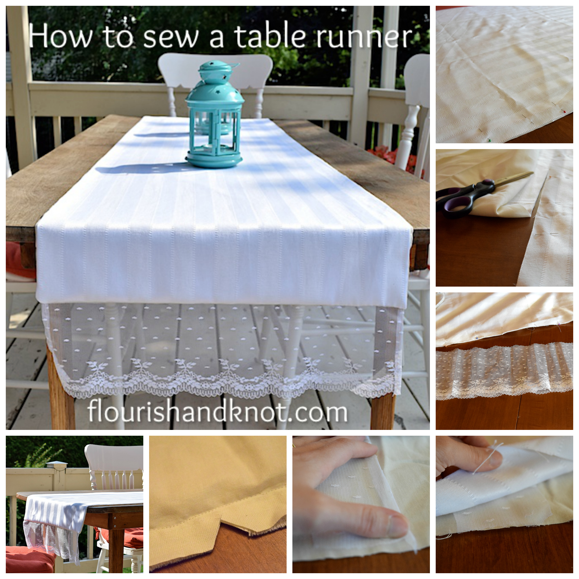 How to sew a simple table runner | flourishandknot.com