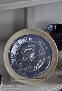 Pretty blue and white plate from Village Pottery, New London, PEI