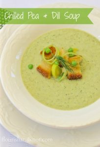 Chilled pea and dill soup | flourishandknot.com