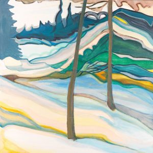 Neige colorée art contemporain paysage hiver by Constance Beaulieu