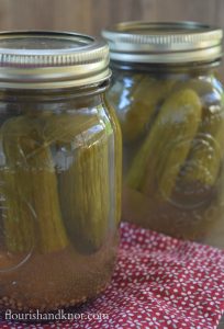 Homemade dill pickles