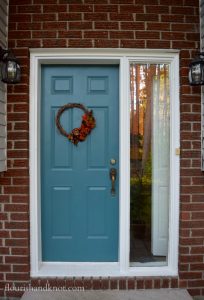 Grey blue front door | Saying goodbye to 115 | flourishandknot.com