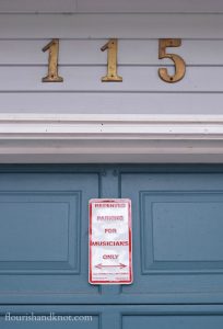 Parking for musicians only! | Saying goodbye to 115 | flourishandknot.com