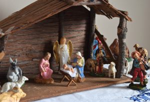 Flourish & Knot's 2015 Christmas Home Tour | flourishandknot.com | Vintage nativity scene