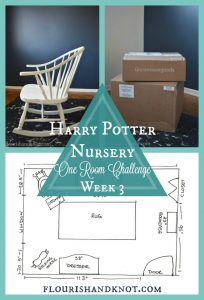 An update of our progress in week 3 of the #OneRoomChallenge for our #HarryPotter nursery | flourishandknot.com