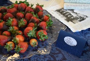 Willie Wonka's Chocolate-Covered Strawberries | Storybook baby shower | flourishandknot.com