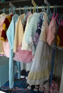 Baby's clothes are hung in her closet by size | 5 Ways I'm Getting Ready for Baby | flourishandknot.com
