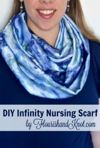 How to sew a simple, DIY infinity nursing scarf/cover | beginner sewing project! | flourishandknot.com