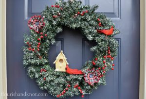 Berries & Birds Christmas Wreath | DIY Holiday Wreath Hop | flourishandknot.com
