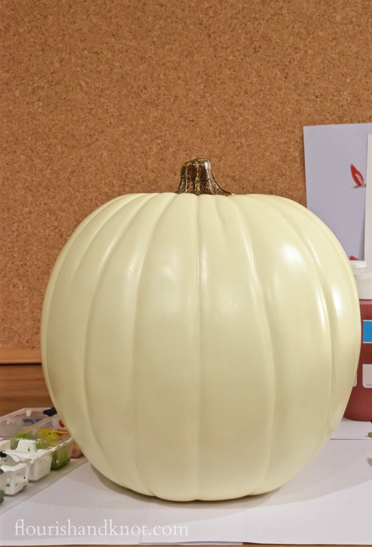 How to paint a colourful DIY pumpkin for Día de Muertos and Halloween | flourishandknot.com