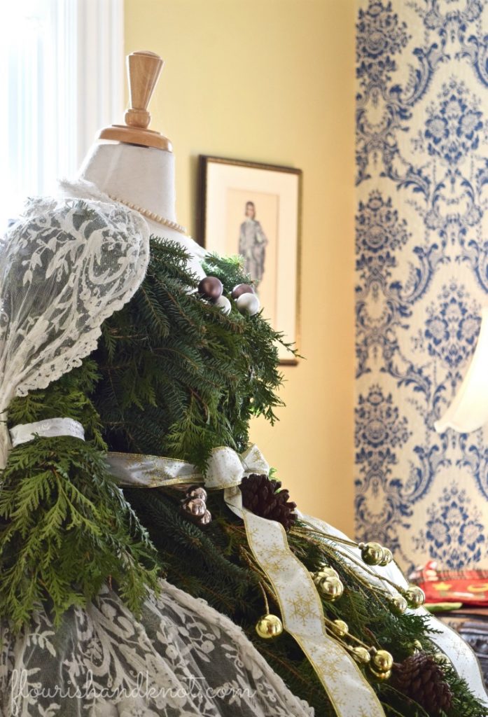 Christmas Tree Dress | Glamorous & Glitzy Christmas Decor | 3 Inspiring Ways to Decorate for Christmas