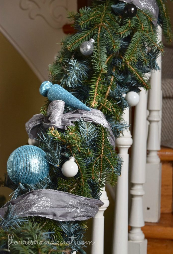 Blue and Silver Garland | Glamorous & Glitzy Christmas Decor | 3 Inspiring Ways to Decorate for Christmas