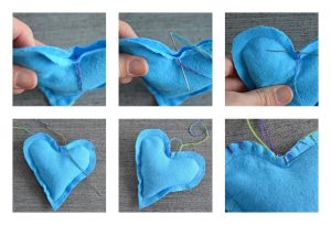 Easy to sew "warm heart" DIY hand warmers | DIY Valentine's Day gift | Blanket stitch | Beginner sewing project