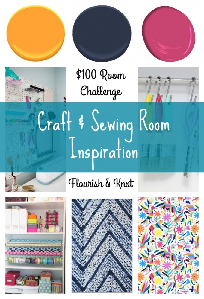 Craft & Sewing Room Inspiration | $100 Room Challenge | Flourish & Knot
