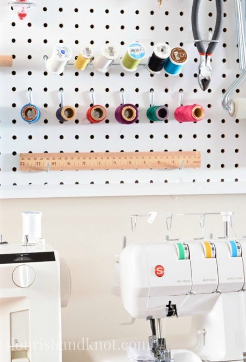 Pegboard Sewing Supply Storage | $100 Craft & Sewing Room Makeover | DIY Home Decor | Budget Decorating | $100 Room Challenge