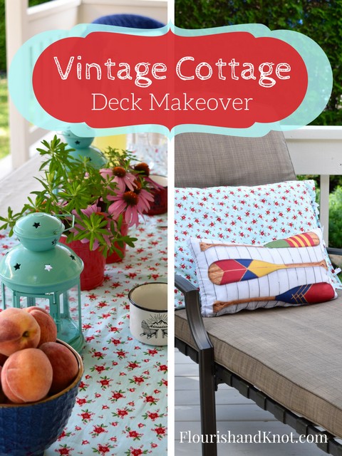 Vintage Cottage Style | Cottage-Inspired Mini Deck Makeover | Milkshakes n Sunshine Fabric | Flourish & Knot
