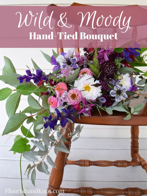 A Wild & Moody Hand-Tied Bouquet | Spotlight on Les Jardins de Frieda Bella