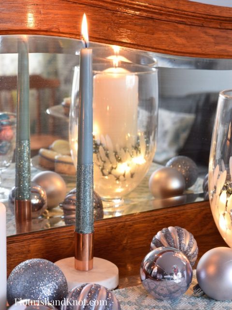 Amara Copper and Marble Candlesticks | Sweet & Sparkly New Year's Eve Candy Buffet | Year of Feasting