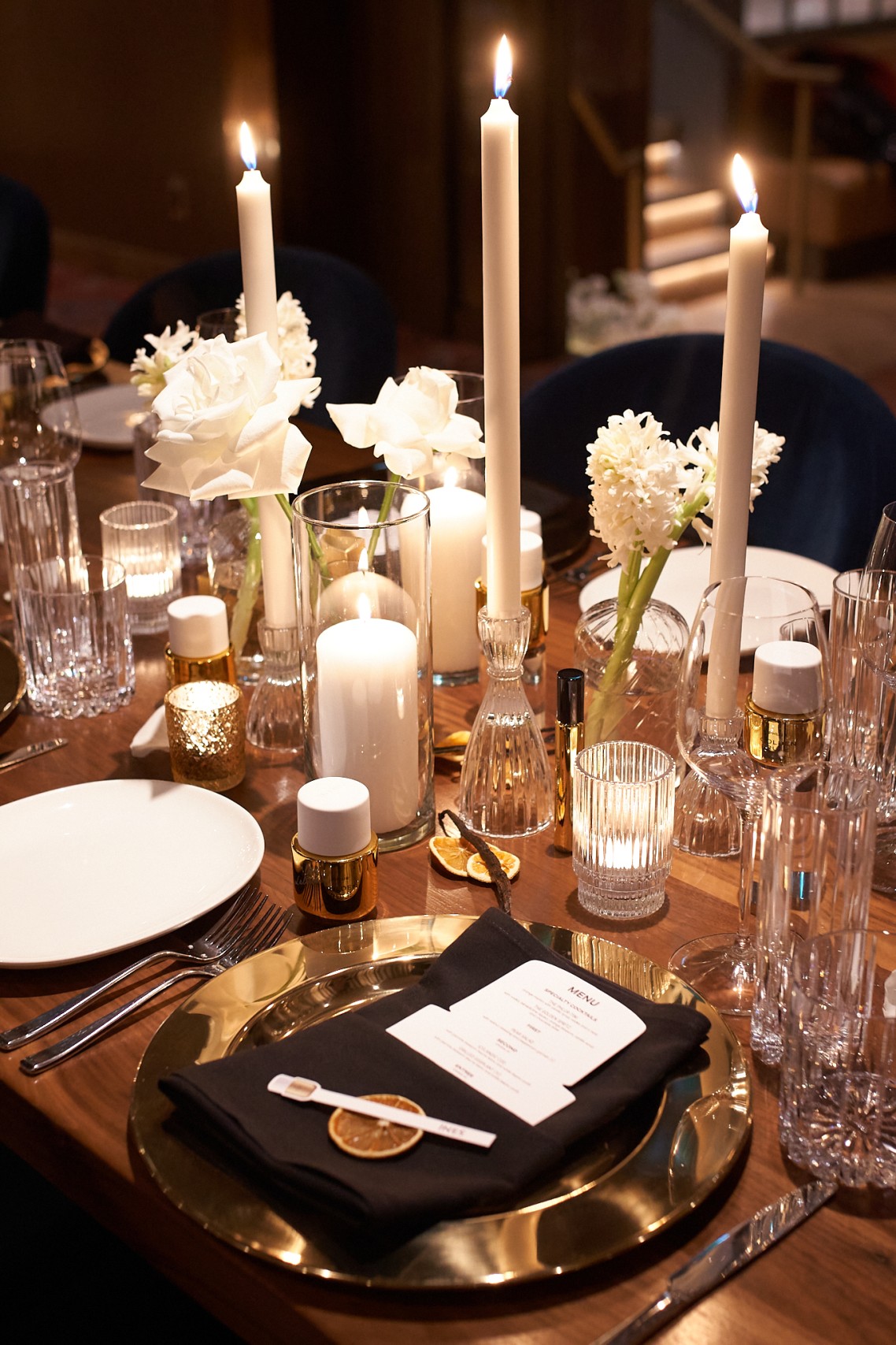 Phlur luxury brand activation tablescape Montreal