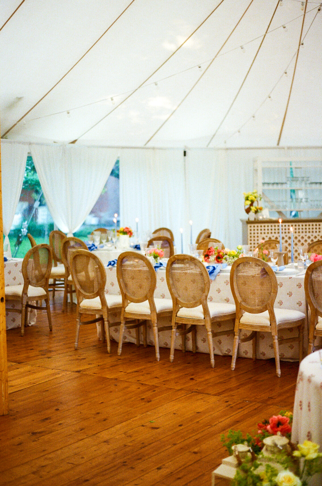 Luxury tented wedding reception production and event design in Montreal by full planner Flourish and Knot